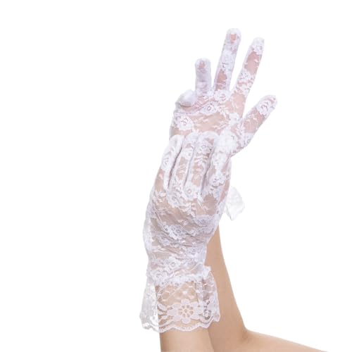 Vonokee Women Lace Gloves,Fingerless Floral Gloves Bridal Prom Gloves For Wedding Themed Party Costume Accessories  thumb #3