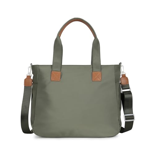 Image of Fastrack Tote Vibe Women Laptop Tote | Nylon 15-Inch Padded Laptop Sleeve, Spacious Main Compartment with Organiser Pockets, Multiple External Quick-Access Pockets, Dual Webbing Handles