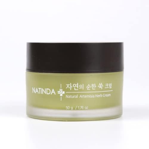 Q.REST NATINDA Natural Artemisia Herb Cream 50g(1.7Fl oz) Mugwort Artemisia Extract 80% Nourishing Moisturizing Centella Asiatica Pine Needle & Collagen Extract
