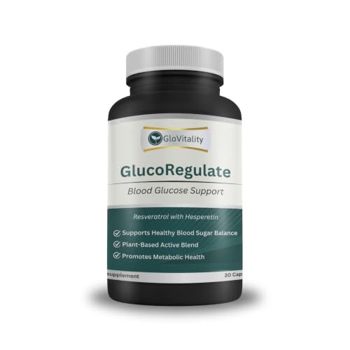 GlucoRegulate | Advanced Blood Sugar Support | Clinically Studied Formula for Insulin Sensitivity & Glucose Control | Trans-Resveratrol & Hesperetin | Metabolic Support | Vegan