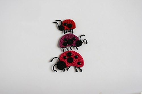 Ladybugs World Crochet Applique Set of 6