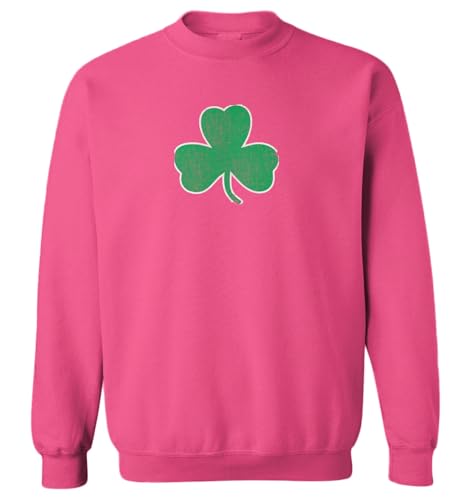 Tcombo Distressed Shamrock - Clover Toddler Fleece Crewneck Sweater