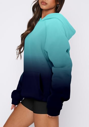 onlypuff Women Pullover Sweatshirt Long Sleeve Hoodies Kangaroo Pocket Fleece Basic Sweater