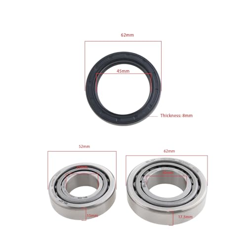Create idea 1 Satz Radlagersatz 30205 30206 Kegelrollenlager und 45x62x8mm Wellendichtring kompatibel mit Nieper Brake 200x50RA (20-2425/1) HEKU, für GFA 650- GFA 1350