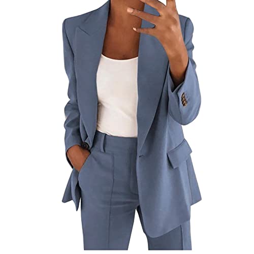 Womens Pant Suits Dressy Casual Two Piece Set Velvet Blazer and Pants Set Fashion Loose Party Prom Business Wedding Suits