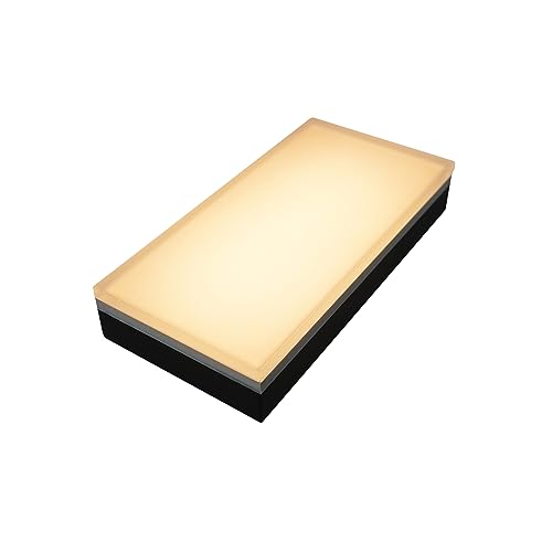 Image of LUMENGY Paver Light 6x12 Inch (5.9x11.81), 2700K Warm White, Glare-Free Brick Lighting for Driveways, Walkways, Pool Decks and Patios, 12V Hardwired, IP67 Waterproof, Drive-Over Rated