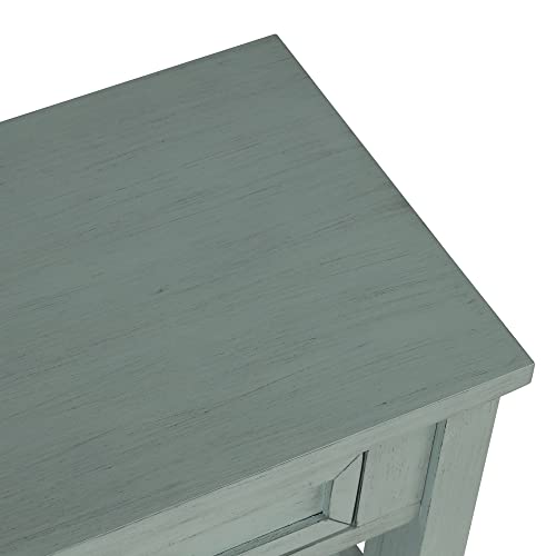CuisinSmart 36" Farmhouse Console Table with 4 Drawers, Buffet Cabinet Sofa Table with Storage Shelf for Entryway Hallway Kitchen Green