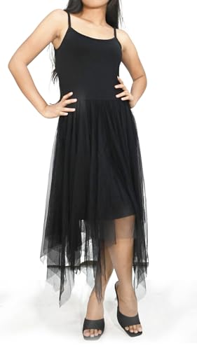 Robe Mouchoir Noir et style fée pour femme