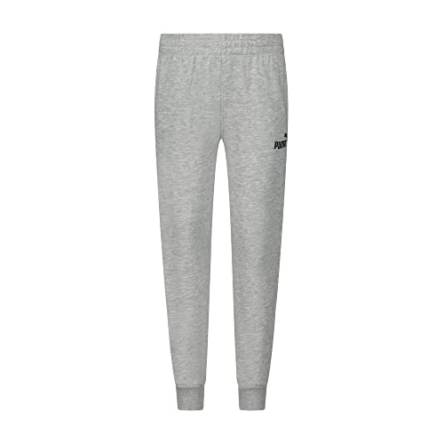 Calças de moletom PUMA Boys Core Logo Essential Jogger, Light Heather Grey, Small Us