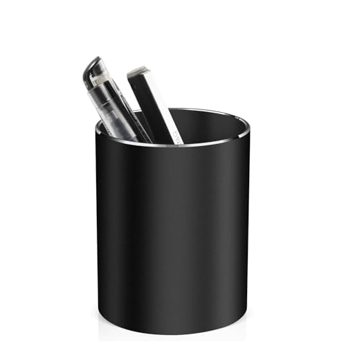Pen holder, aluminum alloy waterproof pen holder, desktop simple and modern minimalist, multifunctional office supplies for families, kids and schools