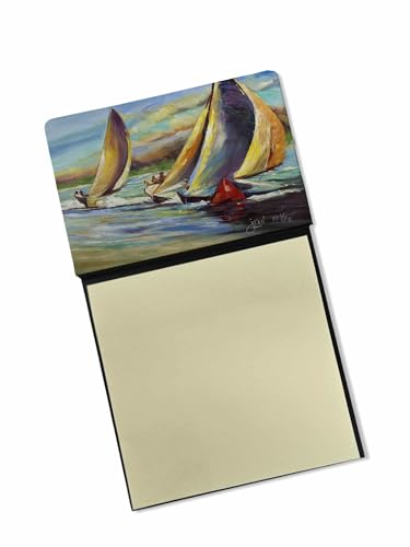 Caroline's Treasures Knost Regatta Pass Christian Sailboats Sticky Note Holder, 3.25 by 5.5", Multicolor