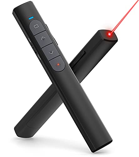 ESYWEN Laser Pointer for Cats Dogs, Presentation Clicker for Powerpoint Presentation Remote, 2.4GHz Cat Laser Pointer Wireless Presenter Remote for Mac, Laptop, Pet Cat Toys