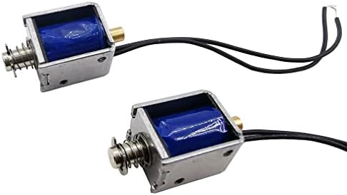2PCS DC 5V 7Ω Mini Push Pull Linear Solenoid Electromagnet 4.5mm Stroke Open Frame Actuator Electric DC Magnet Solenoid