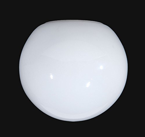 Image of B&P Lamp American Made Opal Glass Neckless Ball Shade, 6 Inch Diameter, 3 Inch Top Opening, Hand-Blown Milk Glass Globe