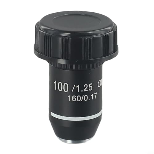 Kit obiettivo microscopio 195 tipo con RMS 20 2 mm filettatura standard 4X 20X 40X 60X 100X (S + olio) Ottica acromatica per microscopi biologici (4X)