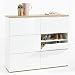 Decor Space Scarpiera multiuso con 6 ante"Mundi" bianco laccato per interno armadio alto Made in Italy