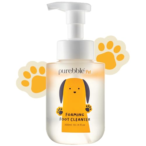 Purebble Pet Foaming Foot Paw Cleanser | Designed for All Types of Paw Washers | Dog Cleaning Supplies | Nourishing, Softening, Calming, Itch Reducing for Dog Paws | 300ml / 10.14 fl oz