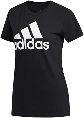 adidas Women's Badge of Sport Tee, Core Black/White, Large