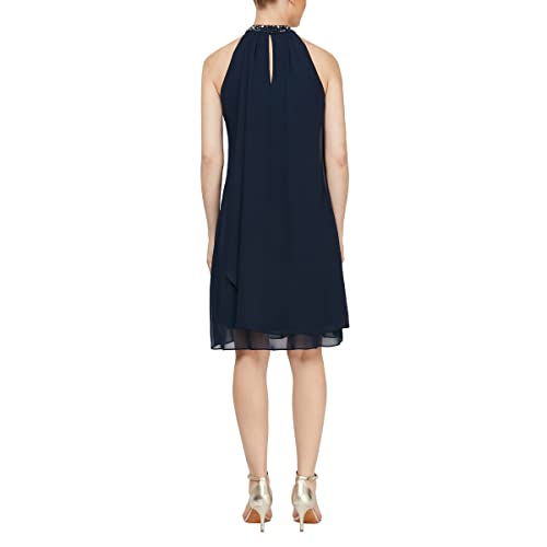 Image of S.L. Fashions Womens Jewel Halter Sheath Dress (Petite and Regular)