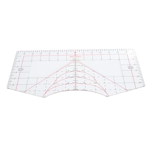 CHICIRIS Herramienta de Alineación de Guía de Regla de Camiseta con Plantillas de Hombro, Herramienta de Medición de Acrílico Transparente para Disposición de Etileno, Perfecta para Todas las Marcas