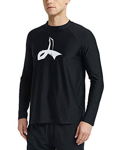 Preisvergleich Produktbild LAFROI Herren Langarm LSF 50+ Loose Fit Rashguard S Schwarz