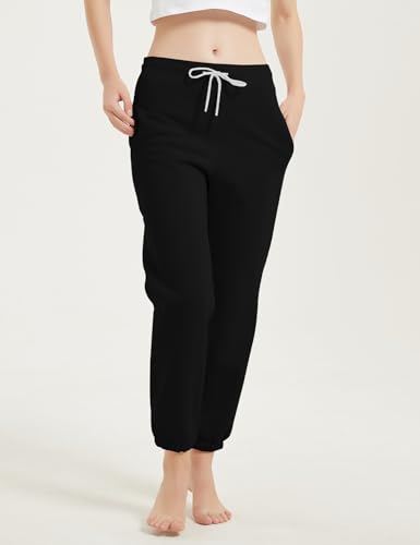 Image of Gihuo Women's Sherpa Lined Sweatpants Winter Warm Fleece Lined Sweatpants with Pockets Fleece Jogger Pants