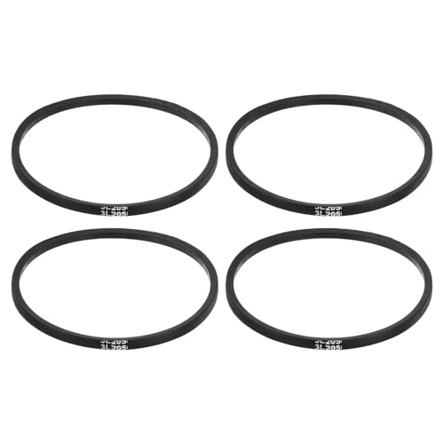 uxcell 4Pcs 3L205 Classic Wrapped Rubber V-Belt, 20.5"(521mm) Outside Circumference, 3L Profile V Belt 3/8" Width 7/32" Height