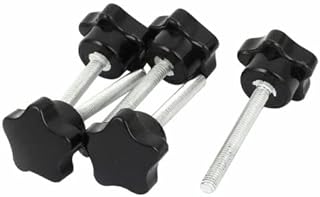 Tool parts 5pcs M6 x 50mm Male Thread Plastic Star Head Clamping Screw On Type Knob Handle