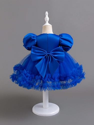 Image of Niren Enterprise Rollar Frock net Embroidery Work Ruffle Patterned Flared Short Sleeve Girl Frock, Pack of 1