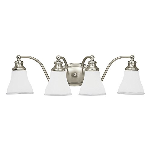 Featured Product Sea Gull Lighting 40012-773 Alexandria Wall/Bath Vanity Style Fixture, Four - Light, Two Tone Nickel