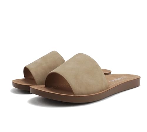 Image of Soda Shoes Efron-S Women Flip Flops Basic Plain Slippers Slip On Sandals Slides Casual Peep Toe Beach