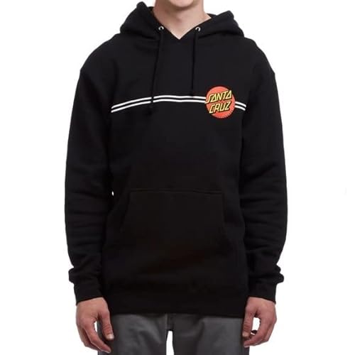 Santa Cruz Men's Pullover Hooded Sweatshirt Classic Dot Skate Sweatshirt - Black, Size: Medium #TOP2