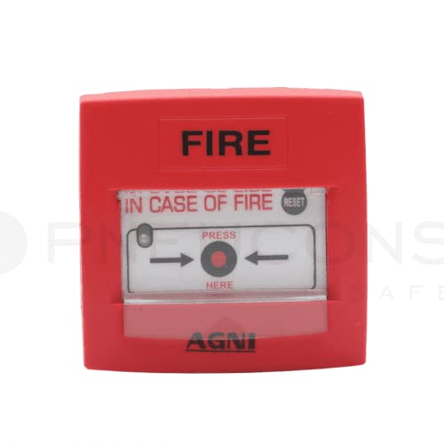 AGNI Plastic Manual Call Point (Standard Size, Red)