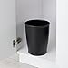 iDesign - 93437 iDesign Kent Plastic Wastebasket, Small Round Plastic Trash Can for Bathroom, Bedroom, Dorm, College, Office, 8.25