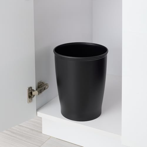 Caneca de basura redonda de plástico 2 unidades negra miniatura 7
