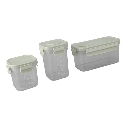 Naroote Contenedores de Almacenamiento de Alimentos para Bebés, Ollas de Alimentos Impermeabilizantes para Bebés con Escala de puré de Verduras (GREEN)