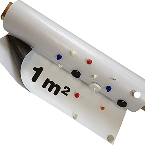 White matt ferrous sheet with self adhesive 0,6mm x 1m x 1m - Turn any surface into a magnetically attractive surface with this self-adhesive ferrous sheet