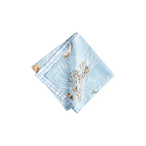 Set de 6 Servilletas Reversibles Azules 20 x 20 pulg miniatura 1