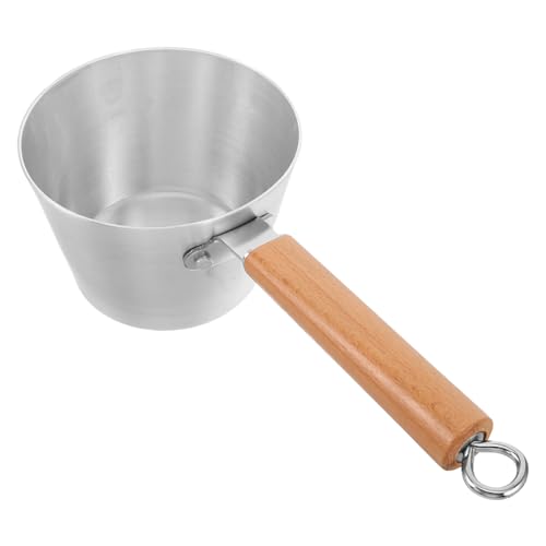 LOLIPPYY sartén leche cacerola de aluminio crisol de dulces cacerola pequeña chocolatera de aluminio olla calentadora de mantequilla de Silver