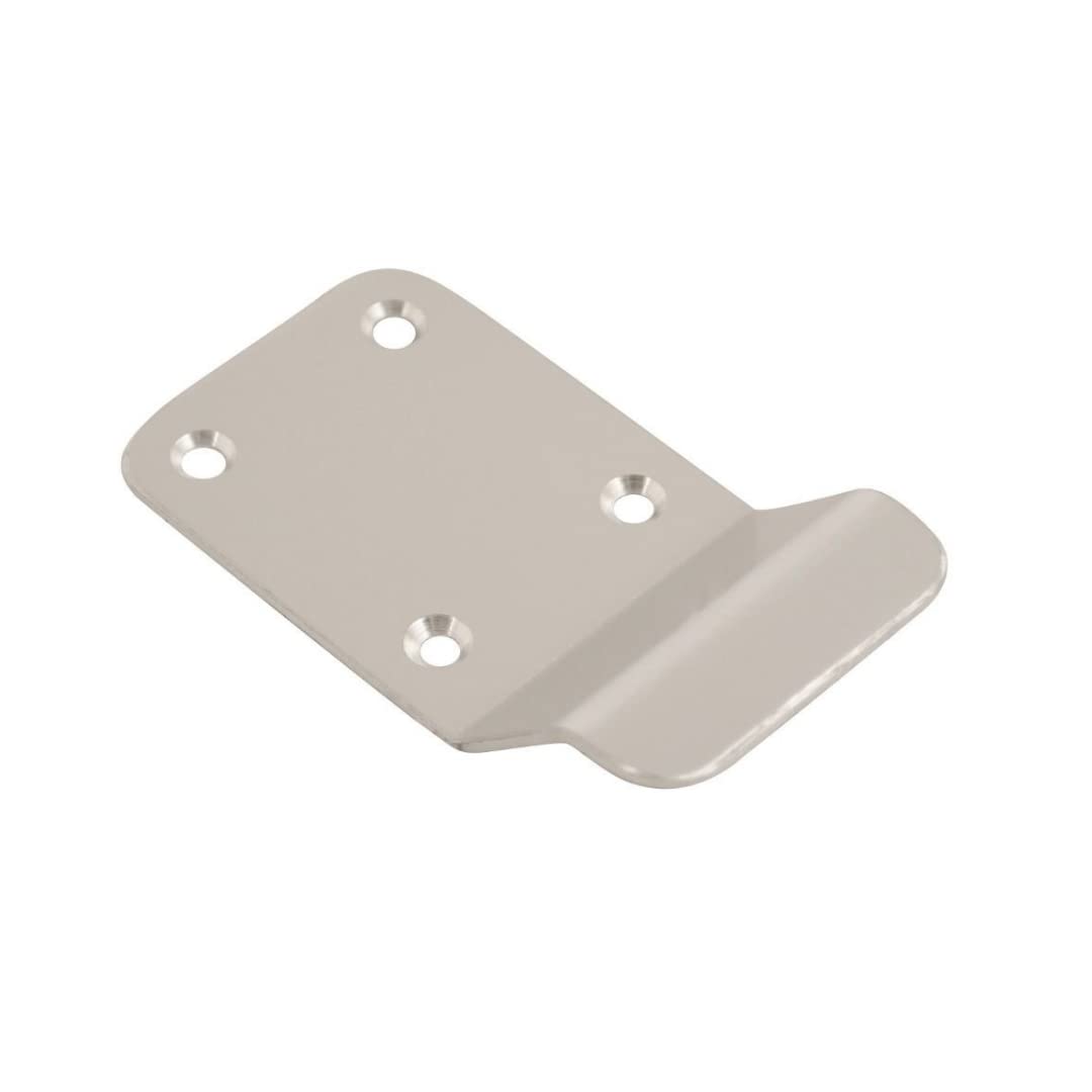 Vibe Cylinder Pull Blank 90X45mm On Satin Anodised Aluminium, Front Door Pull For Use On Doors For Security, Cylinder Lock With Curved Finger Grip, Latch Pull, Front Door Handle For Cylinder Locks