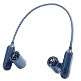 UCLOUDSOME Neck Fan Hands-Free with 2 Independent 180° Fans, 4000mAh Total Battery, 3-Speed Personal Cooling Wearable Fan for Outdoor Office Travel (Dark Blue)