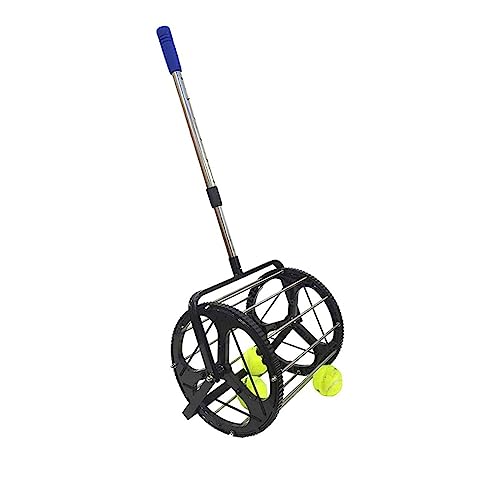 DKULMN Recoge Pelotas de Tenis, Altura Ajustable Sujeta 55 Pelotas de Tenis,2 en...