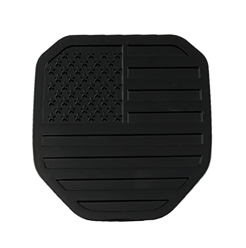 Image of CONGCONG Tailgate Emblem Badge for Dodge Ram 1500 /2500 /3500 (2019-2023, American Flag - Matte Over Gloss Black)