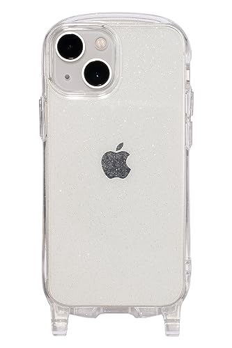 iFace Hang and iPhone 13 mini ケース クリアケース (クリア/ラメ)【アイフェイス アイフォン13ミニ カバー 透明 スマホケース ストラップホール付き 】