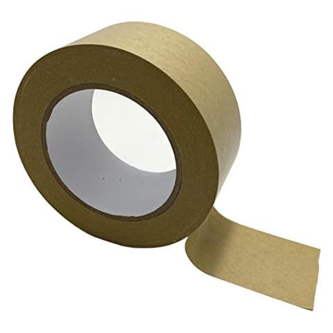 TXV Mart Heavy Duty Eco-Friendly Biodegradable Kraft Paper Tape Packing Tape for Cartons & Boxes | 2 inches Wide x 55 Yards Long Cover