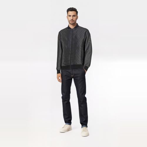 GUESS Men's Quattro G Varsity Bomber Jacket4