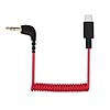 PEUTIER USB C to 3.5mm TRS Microphone Adapter Mic Cable, for Rode Wireless GO 2 / ME/Pro Hollyland Lark M1 / M2 / MAX / 150 / M1 / MAX Duo Audio Output Cable DAC Coiled Cable for Android iPhone 15