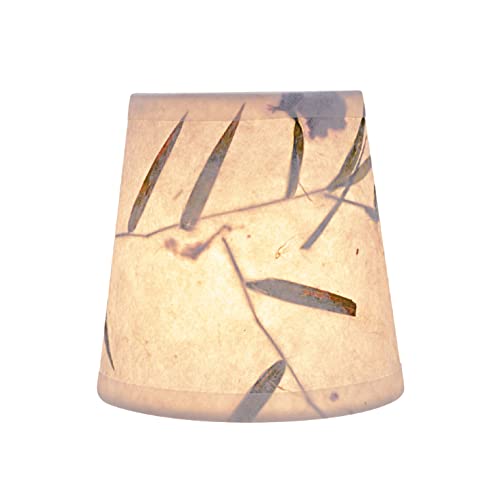 Aspen Creative 32720-2 Small Hardback Empire Shape Chandelier Clip-On Lamp Shade Set (2 Pack), Transitional Design in Off White, 4" bottom width (3" x 4" x 4") by Aspen Creative - Image 2