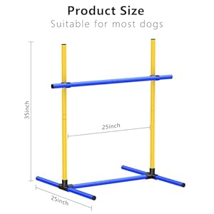 Dog Agility Training Equipment Set, Obstacle Course with Hurdles, Indoor Outdoor Use, Includes Carrying Bag (2) Dog Agility Training Equipment Set Obstacle Course with Hurdles Indoor Outdoor Use Includes Carrying Bag 2