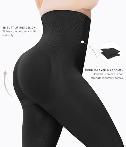 Cheap Women's Workout Clothes: Stay Fit without Breaking the Bank (2026) 3 Nebility Tummy Control Shapewear for Women Butt Lifting Shapewear Thigh Slimmer High Waisted Body Shaper Girdles (Black,XX-Large)